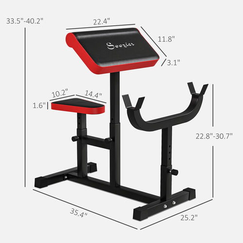 Adjustable preacher curl bench up to 120 kg