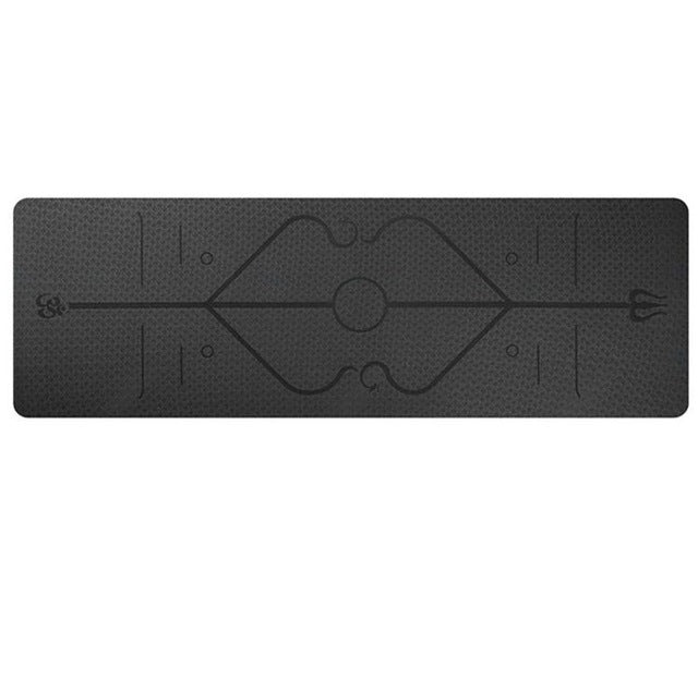 TPE yoga mat with bag and alignment lines - image 5