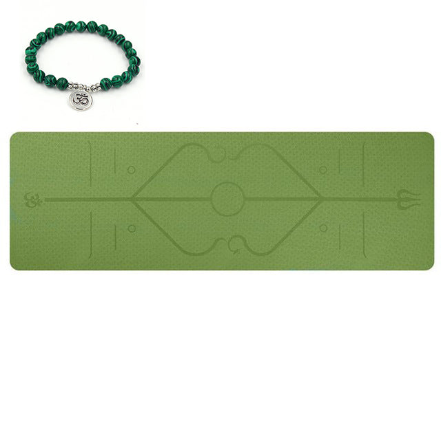 TPE yoga mat with bag and alignment lines - image 4