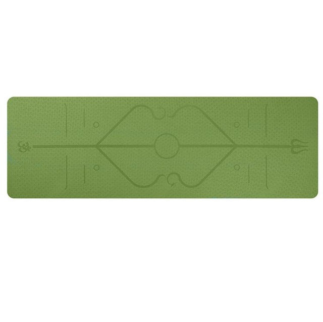 TPE yoga mat with bag and alignment lines - image 10