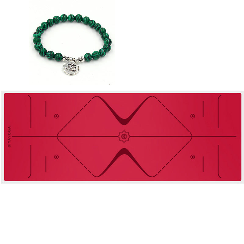 TPE yoga mat with bag and alignment lines - image 2