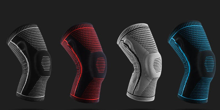 Knee sleeves with silicone support for physical activity and training