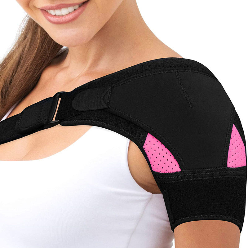 Adjustable breathable sports shoulder support