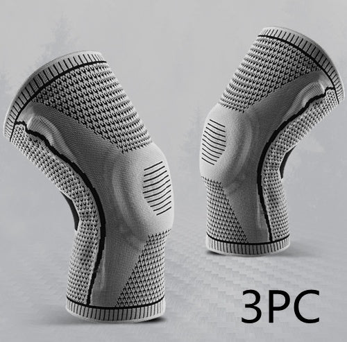 Sports knee sleeves with silicone spring support