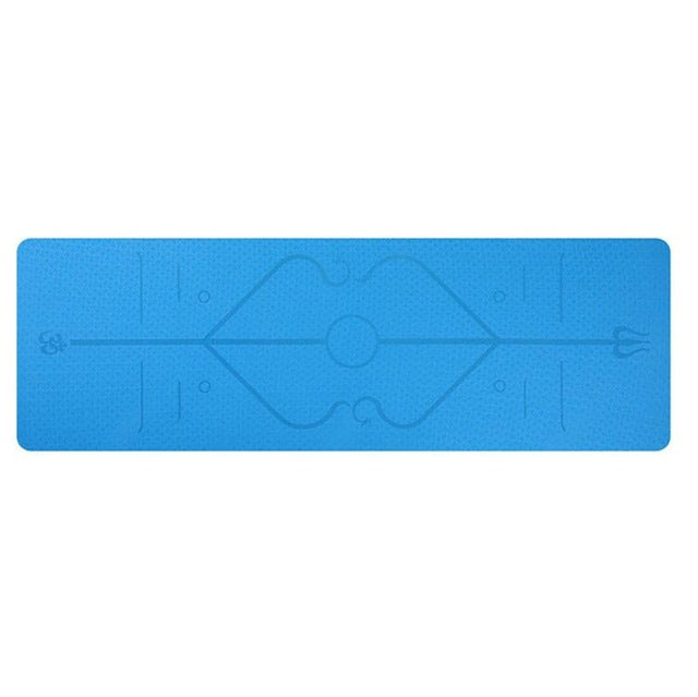 TPE yoga mat with bag and alignment lines - image 6