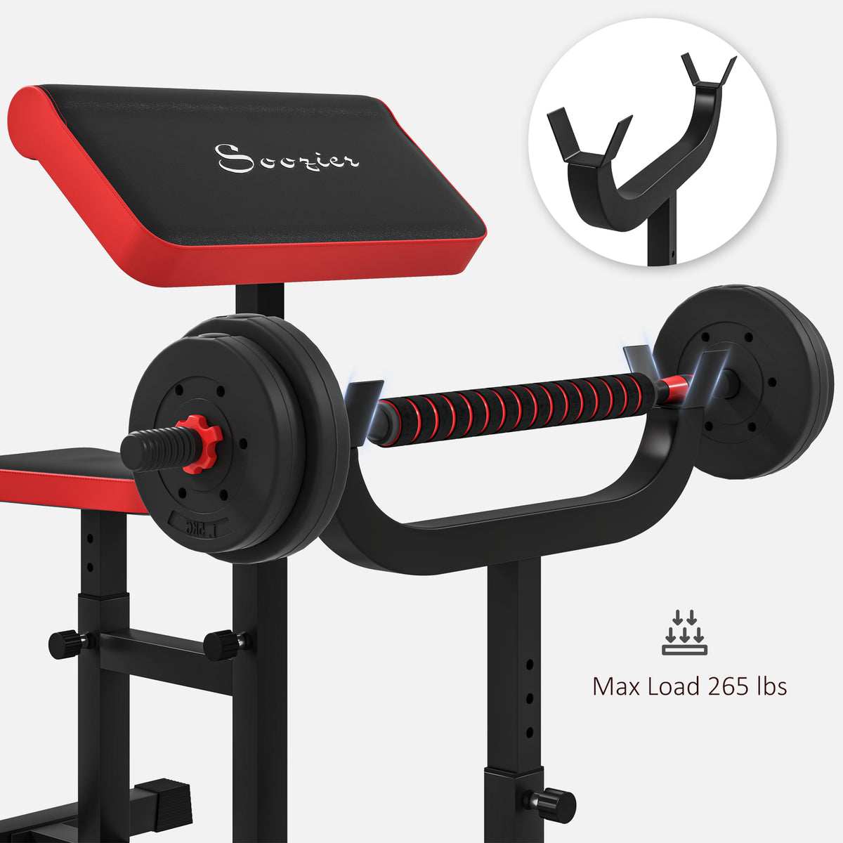 Adjustable preacher curl bench up to 120 kg
