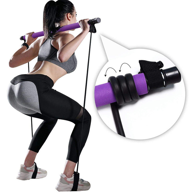Yoga and Pilates bar with resistance bands - image 8