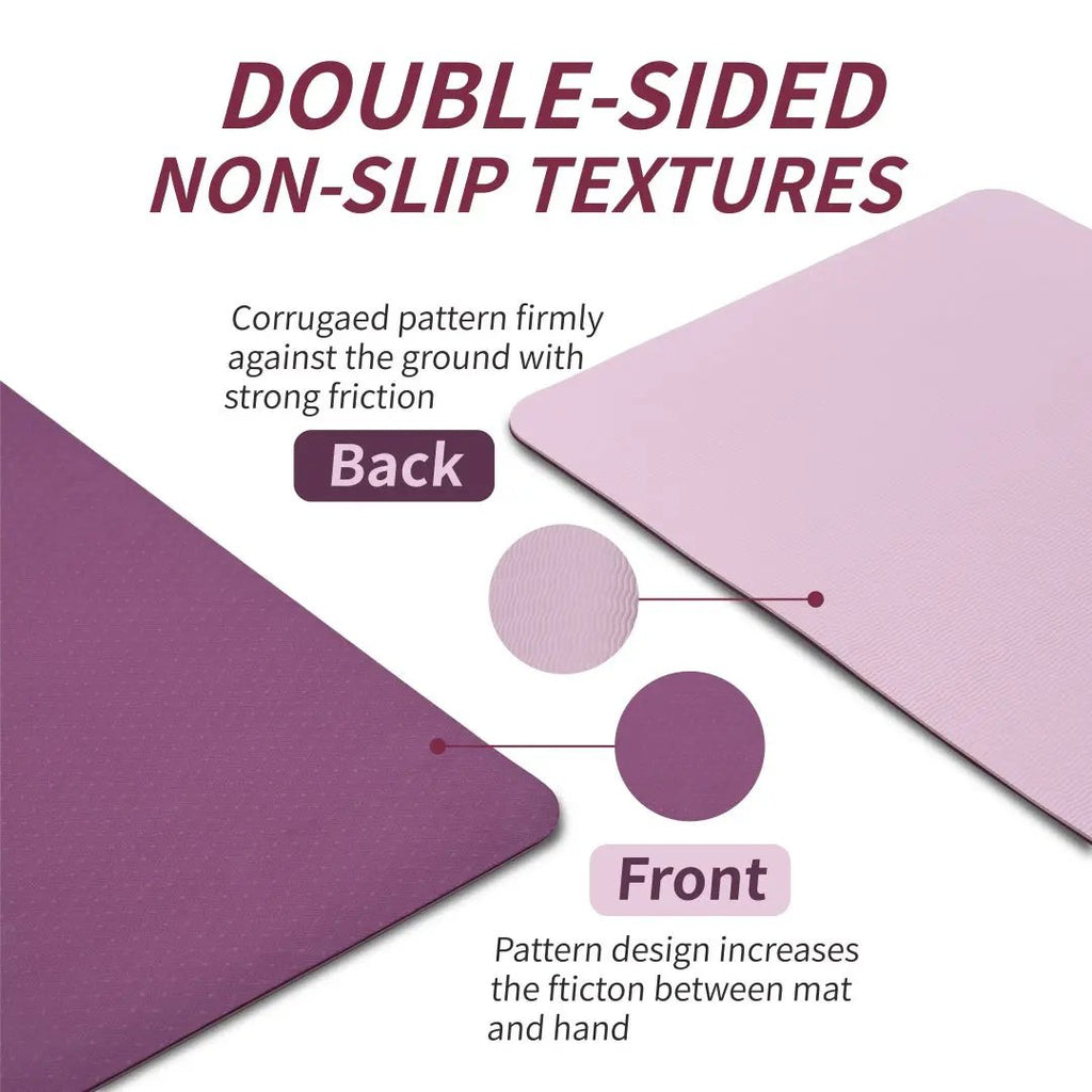 Non-slip TPE yoga mat 183 x 61 cm