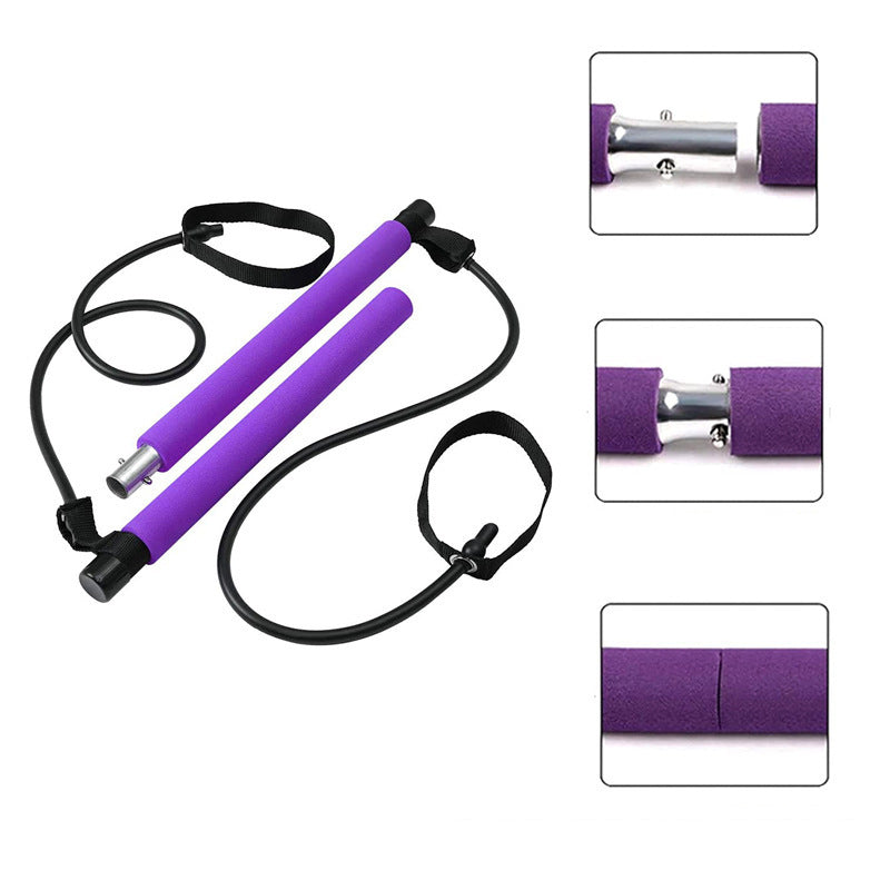Yoga and Pilates bar with resistance bands