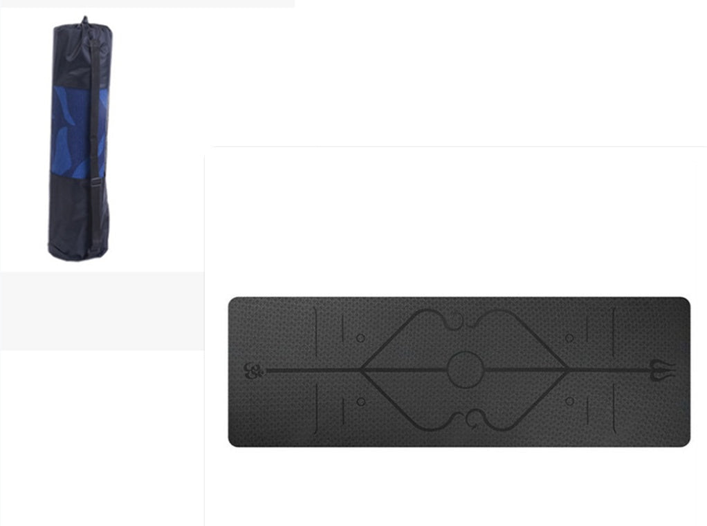 TPE yoga mat with bag and alignment lines - image 12