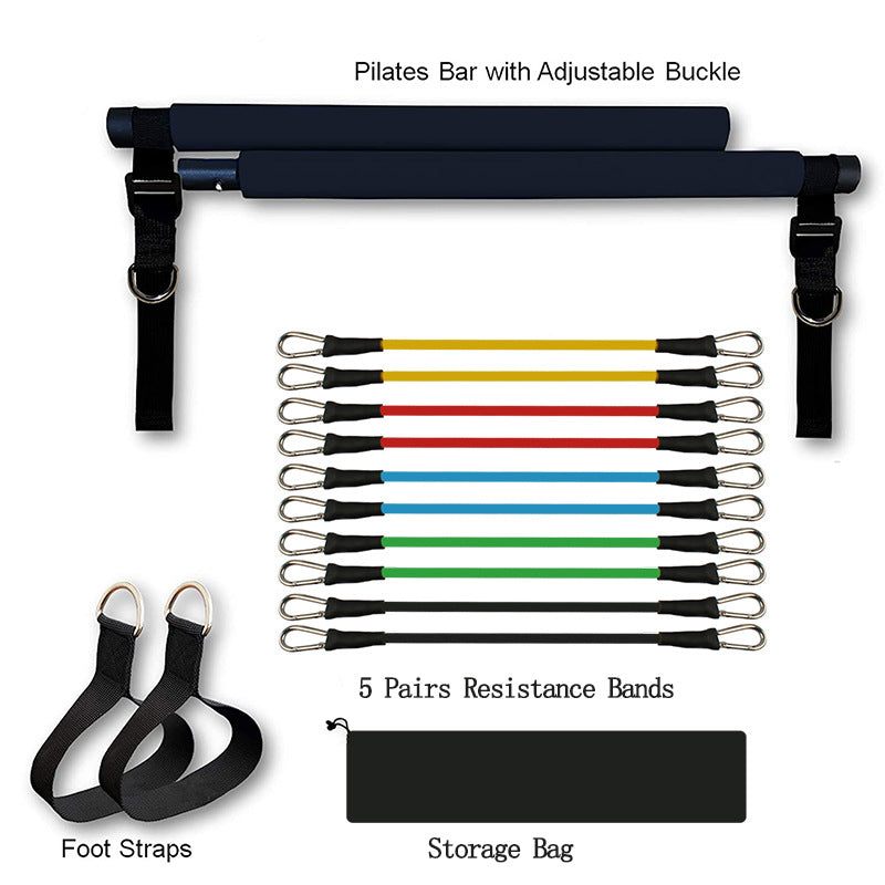 Yoga and Pilates bar with resistance bands - image 5