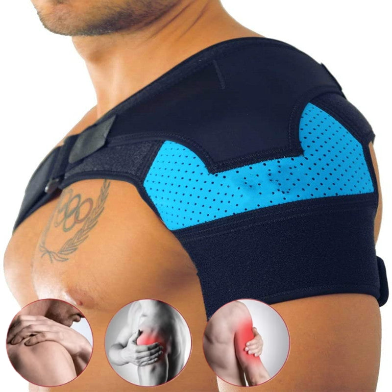 Adjustable breathable sports shoulder support