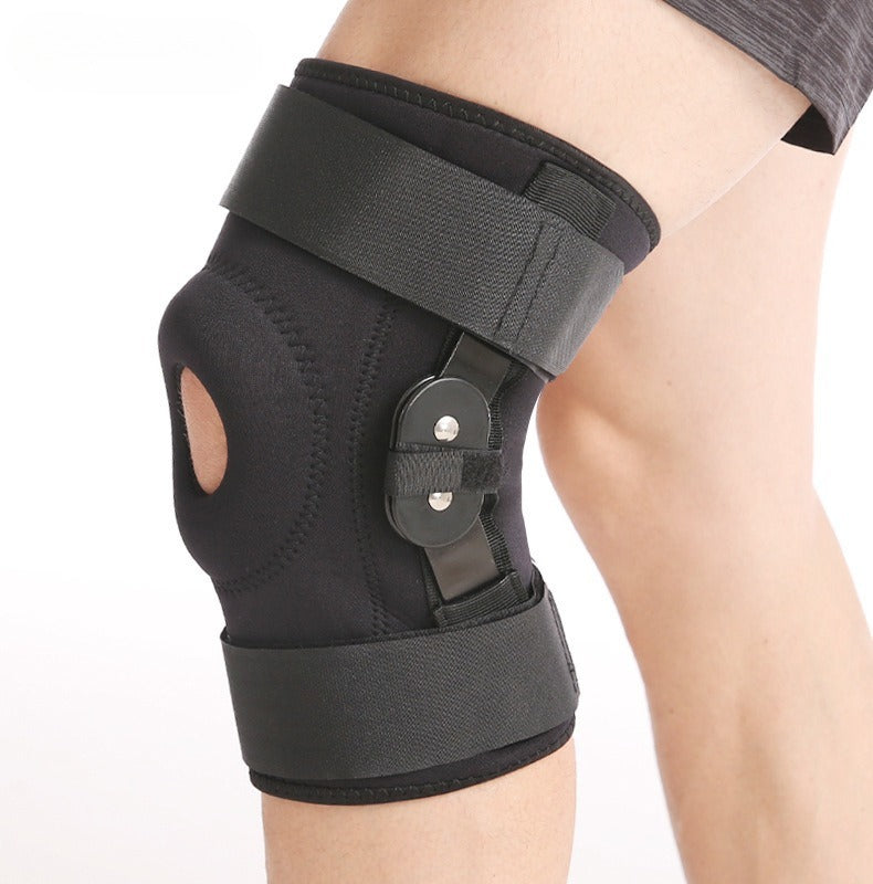 Adjustable knee brace with patellar strap