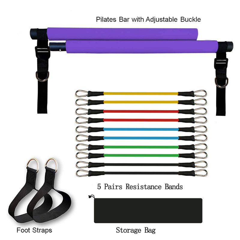 Yoga and Pilates bar with resistance bands - image 3