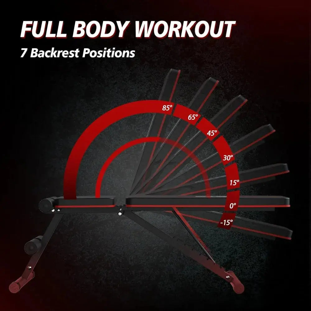 Adjustable incline and decline weight bench