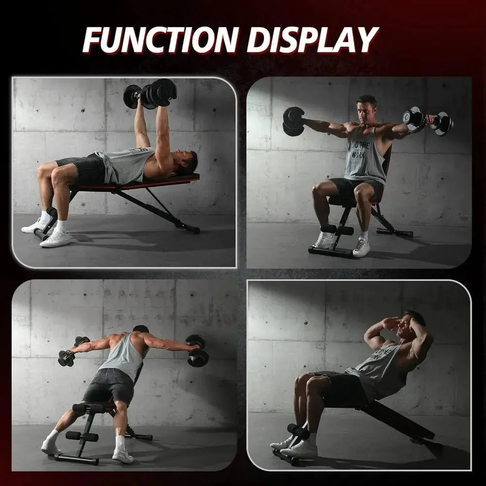 Adjustable incline and decline weight bench