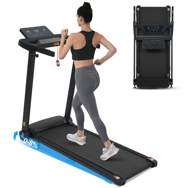 Foldable 3.0HP home treadmill with incline - image 4