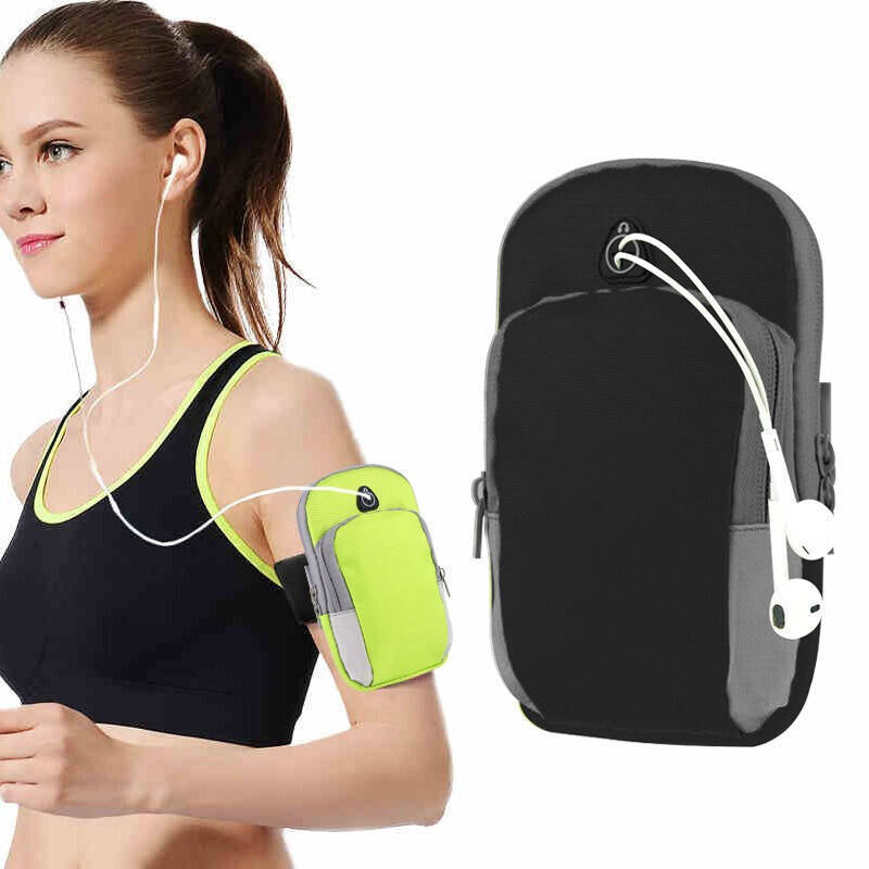 Sports phone armband with adjustable strap