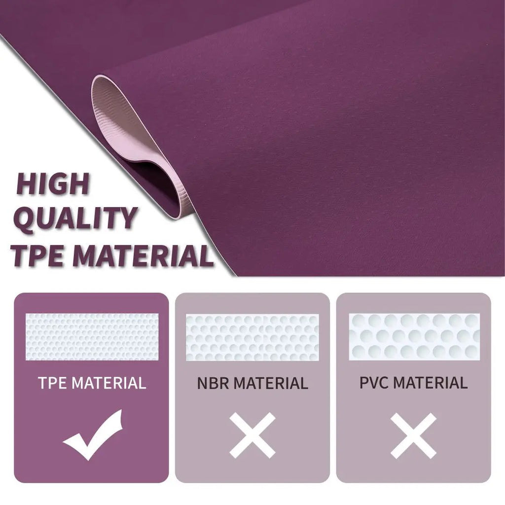 Non-slip TPE yoga mat 183 x 61 cm
