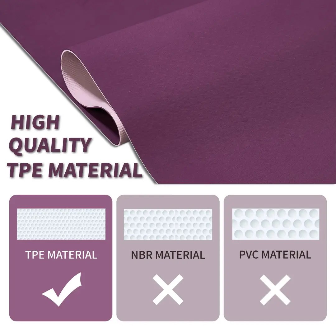 Non-slip TPE yoga mat 183 x 61 cm