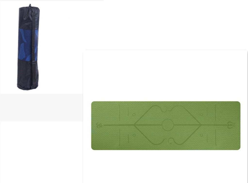 TPE yoga mat with bag and alignment lines - image 11