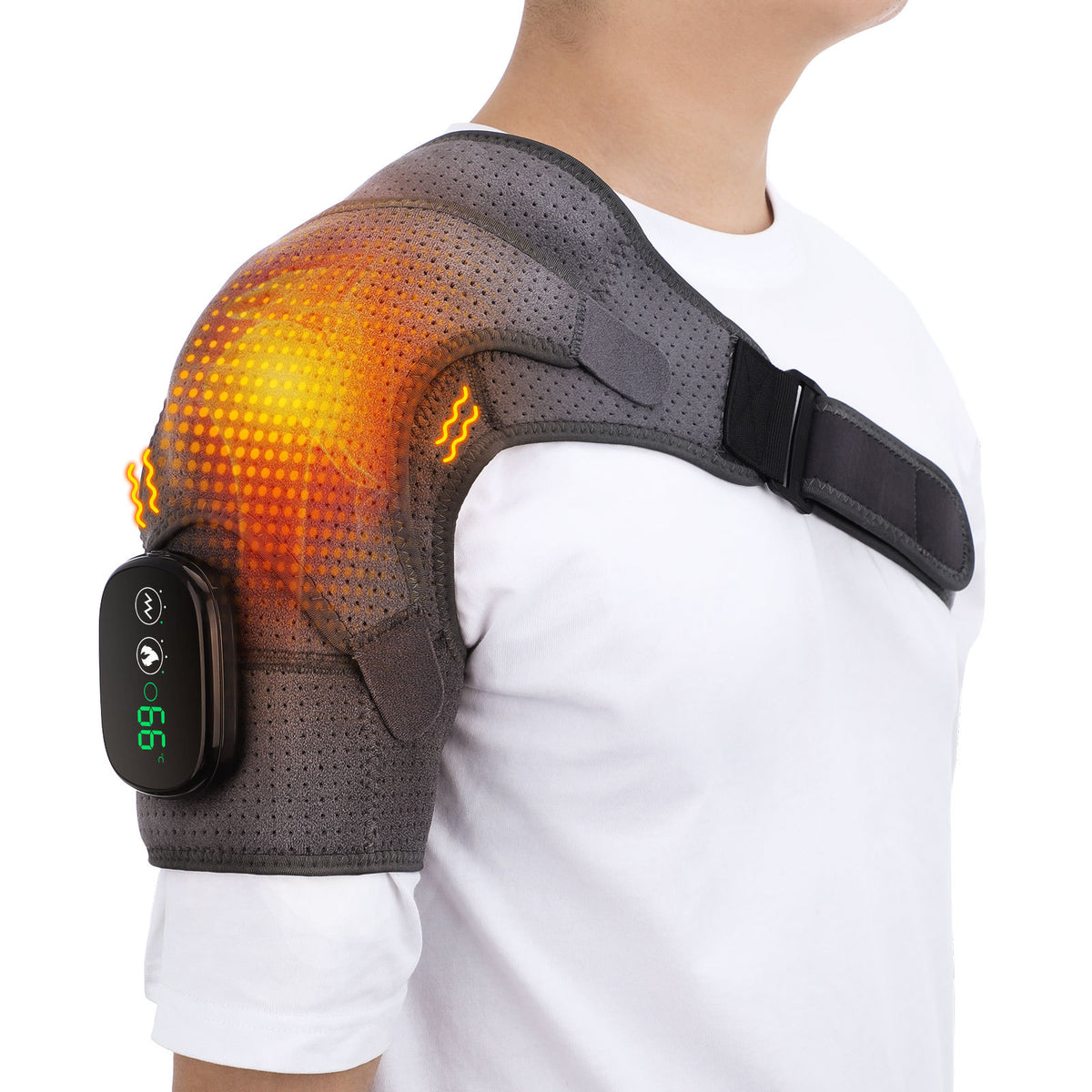 USB rechargeable shoulder heating pad