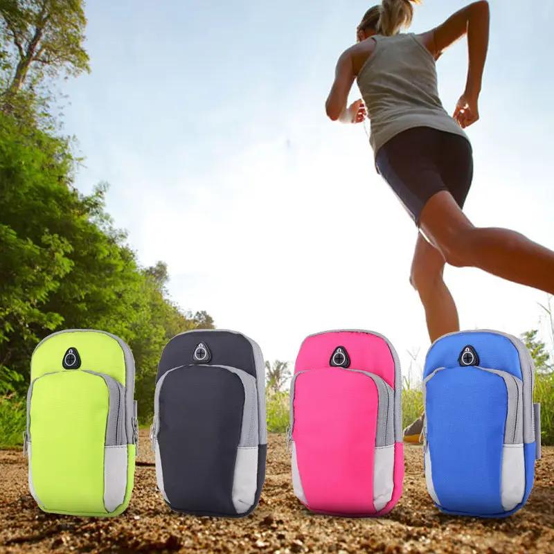 Sports phone armband with adjustable strap