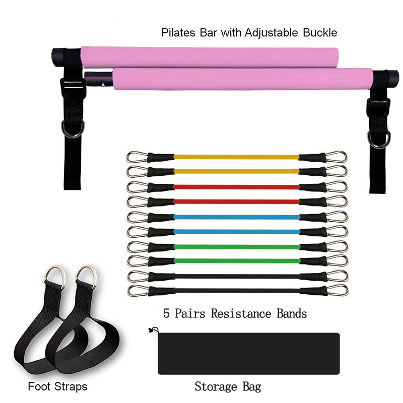 Yoga and Pilates bar with resistance bands - image 2