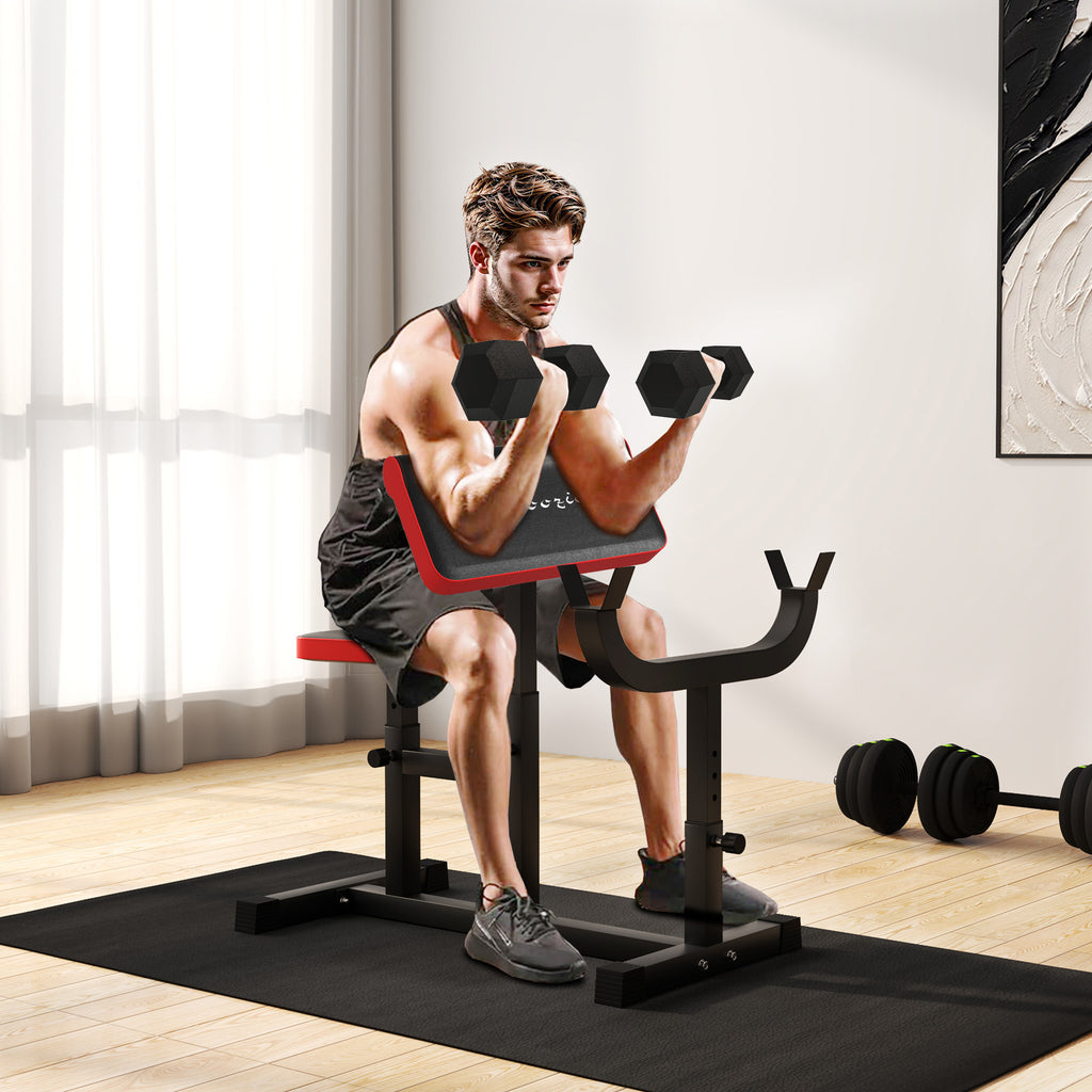 Adjustable preacher curl bench up to 120 kg