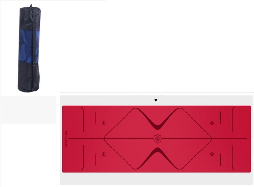 TPE yoga mat with bag and alignment lines - image 17