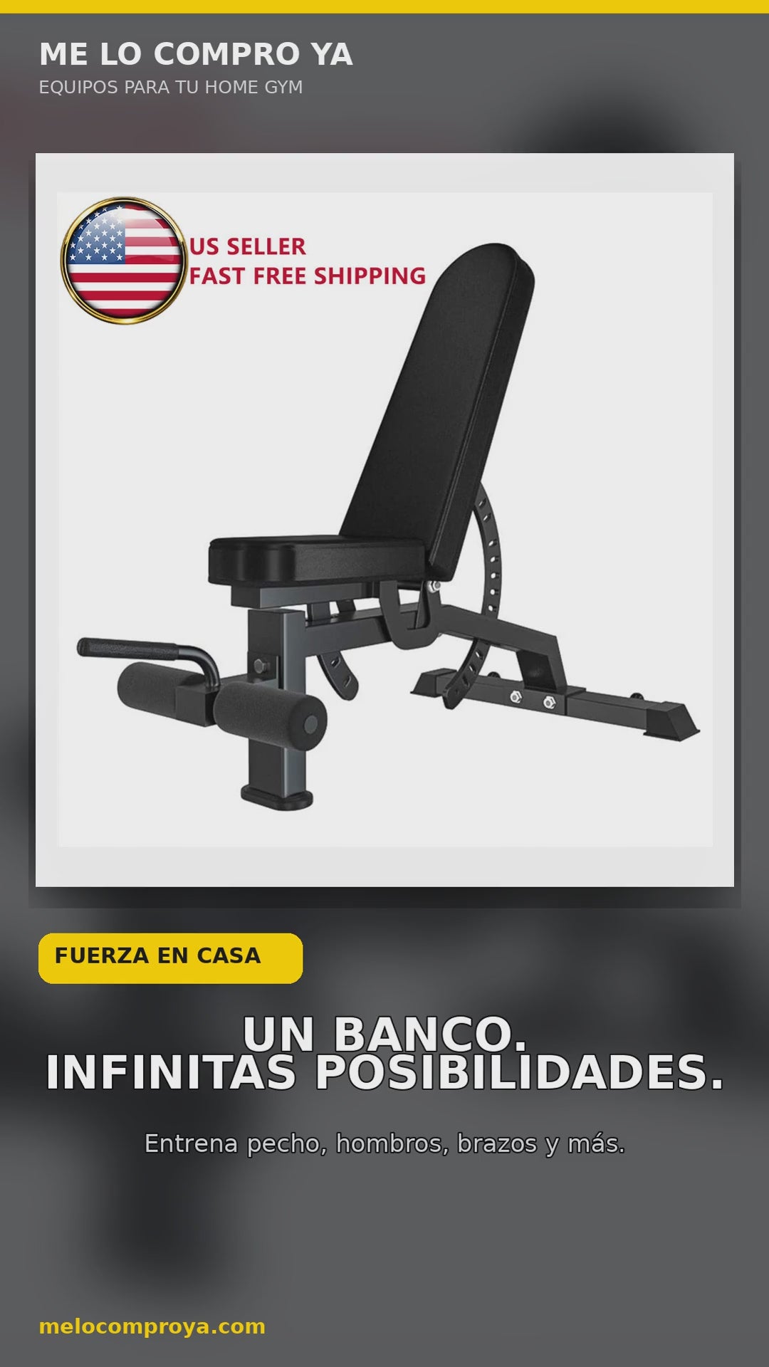 Video del banco de pesas ajustable multifuncional para Home Gym